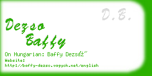 dezso baffy business card